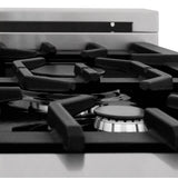 30'' Professional Dual Fuel Range in DuraSnow Stainless Steel with Black Matte Door
