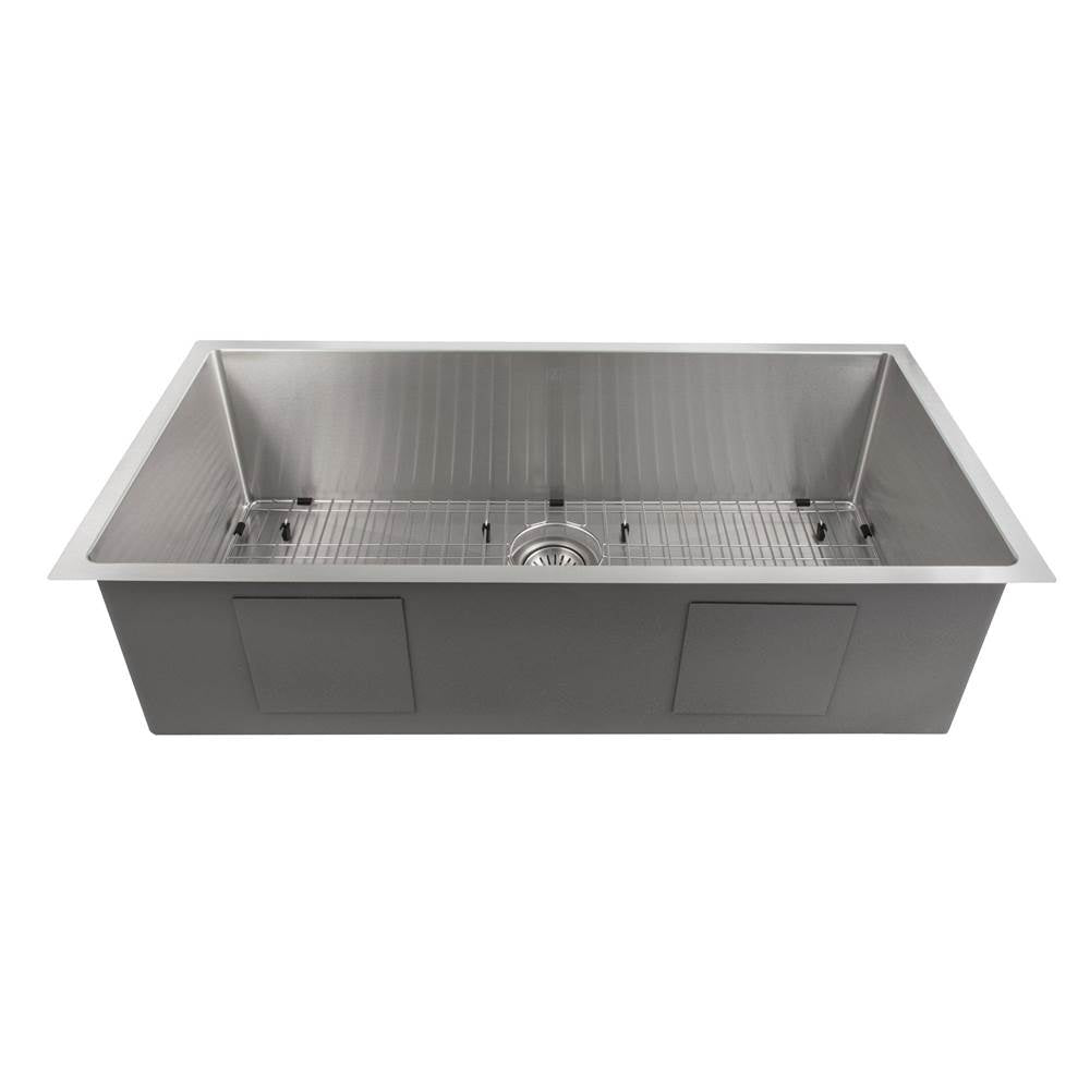 Z-Line - Meribel 33'' Undermount Single Bowl Sink in DuraSnow Stainless Steel - DuraSnow Stainless Steel