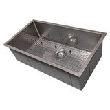 Meribel 33'' Undermount Single Bowl Sink in Stainless Steel