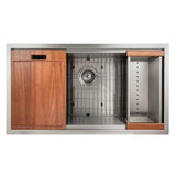 Garmisch 33'' Undermount Single Bowl Sink in Stainless Steel with Accessories