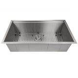 Garmisch 33'' Undermount Single Bowl Sink in Stainless Steel with Accessories