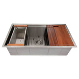 Z-Line - Garmisch 33'' Undermount Single Bowl Sink in Stainless Steel with Accessories - Stainless Steel