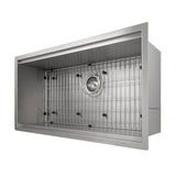 Garmisch 33'' Undermount Single Bowl Sink in Stainless Steel with Accessories