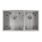 Chamonix 33'' Undermount Double Bowl Sink in Stainless Steel