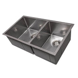 Chamonix 33'' Undermount Double Bowl Sink in Stainless Steel