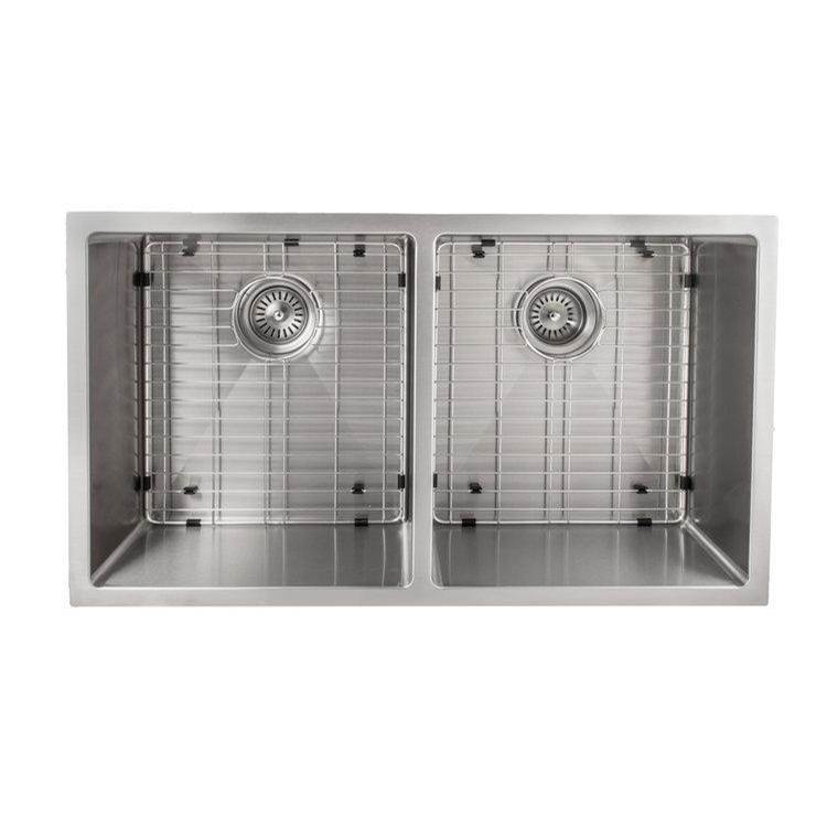Anton 33'' Undermount Double Bowl Sink in Stainless Steel