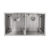 Anton 33'' Undermount Double Bowl Sink in Stainless Steel