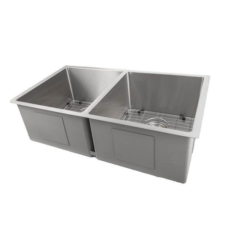 Anton 33'' Undermount Double Bowl Sink in Stainless Steel