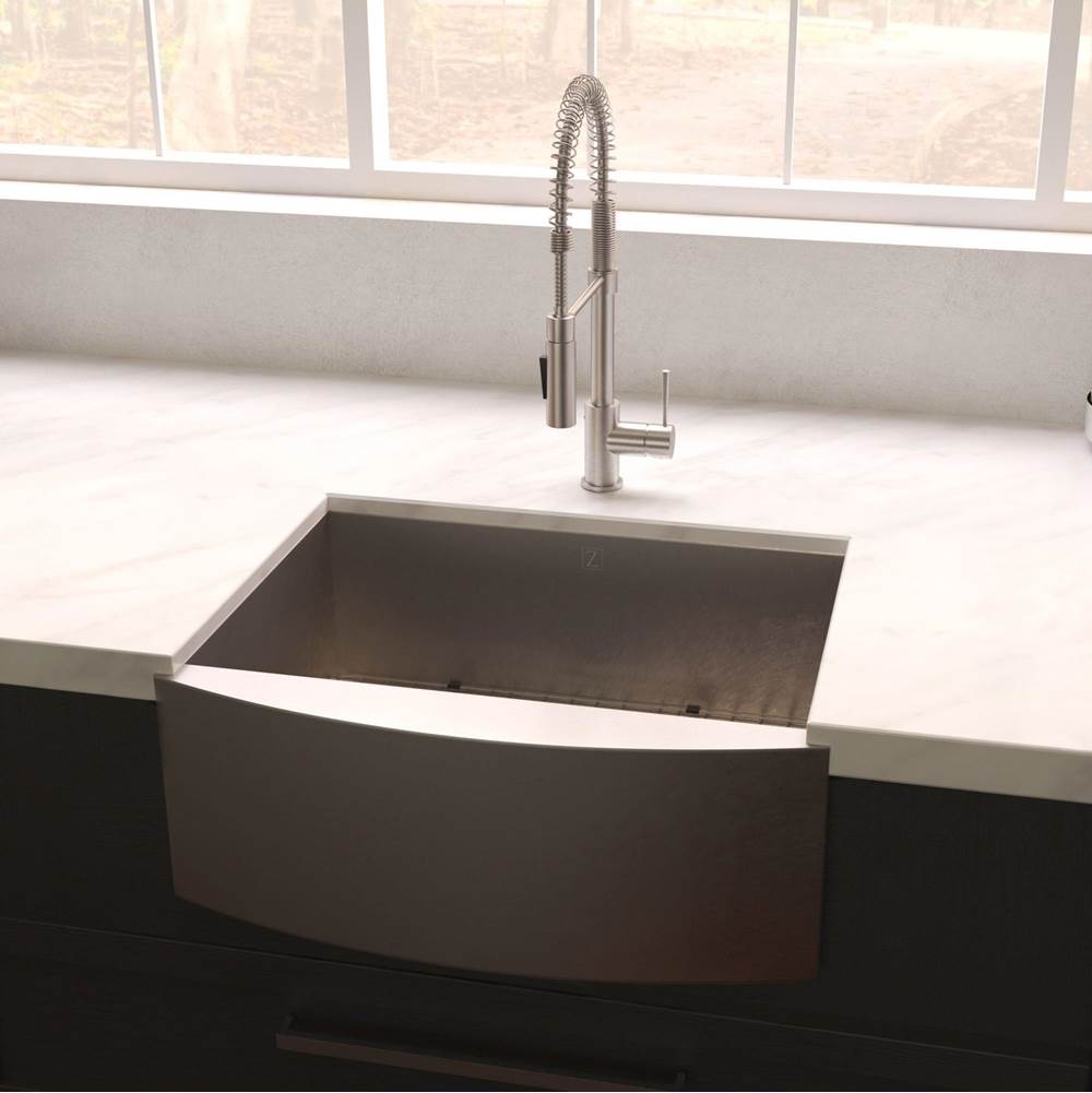 Vail Farmhouse 33'' Undermount Single Bowl Sink in Stainless Steel