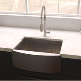 Vail Farmhouse 33'' Undermount Single Bowl Sink in Stainless Steel