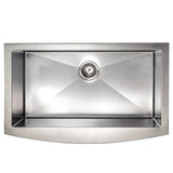 Vail Farmhouse 33'' Undermount Single Bowl Sink in Stainless Steel