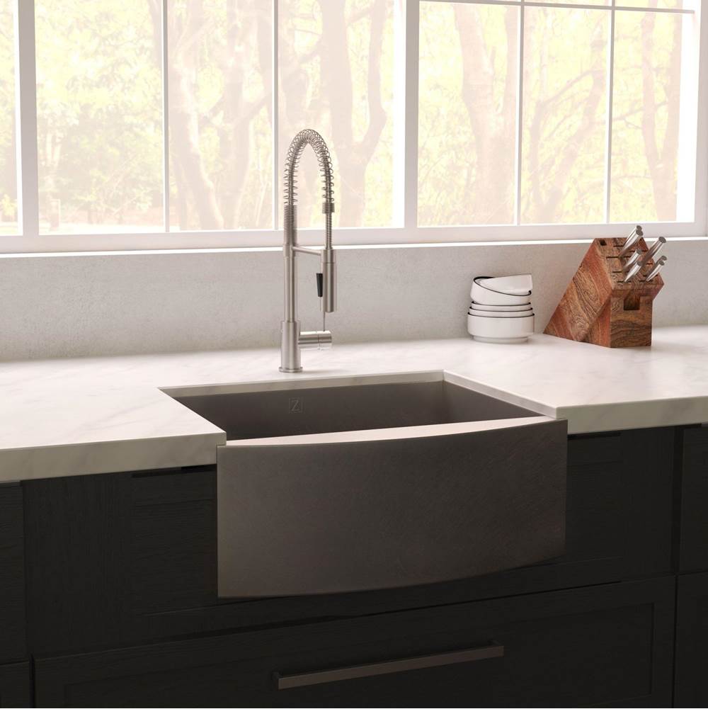 Vail Farmhouse 33'' Undermount Single Bowl Sink in Stainless Steel