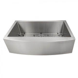 Vail Farmhouse 33'' Undermount Single Bowl Sink in Stainless Steel