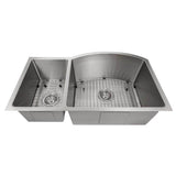 Aspen 33'' Undermount Double Bowl Sink in Stainless Steel