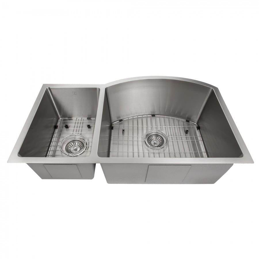 Z-Line - Aspen 33'' Undermount Double Bowl Sink in Stainless Steel - Stainless Steel