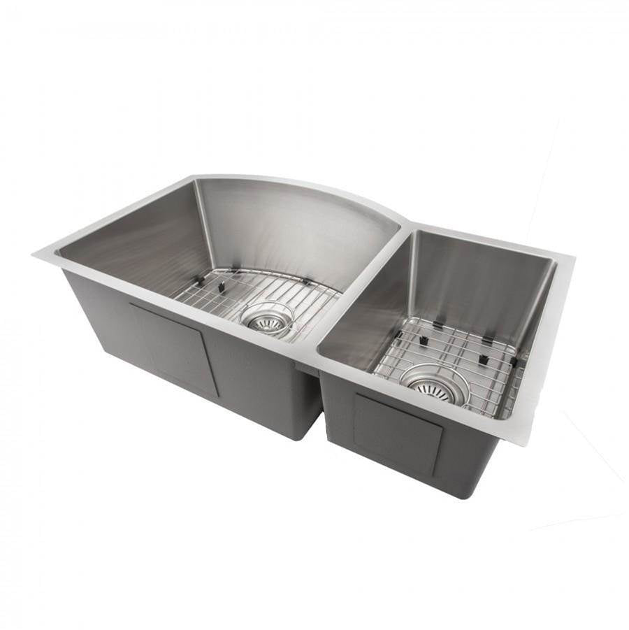 Z-Line - Cortina 33'' Undermount Double Bowl Sink in Stainless Steel - Stainless Steel