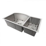 Z-Line - Cortina 33'' Undermount Double Bowl Sink in Stainless Steel - Stainless Steel