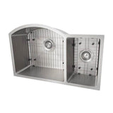 Cortina 33'' Undermount Double Bowl Sink in Stainless Steel