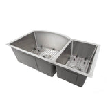 Cortina 33'' Undermount Double Bowl Sink in Stainless Steel