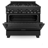 36'' Black Stainless 4.6 cu.ft. 6 Gas Burner/Electric Oven Range
