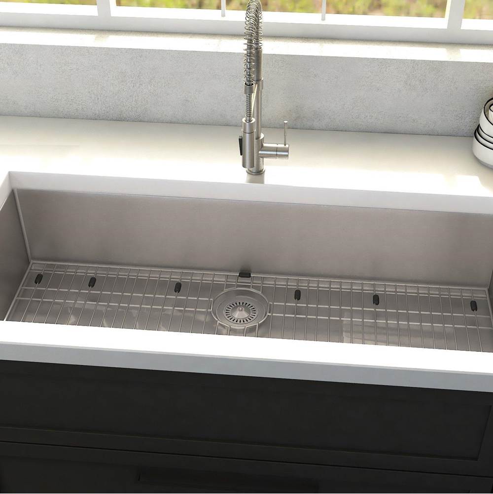 Meribel 36'' Undermount Single Bowl Sink in Stainless Steel