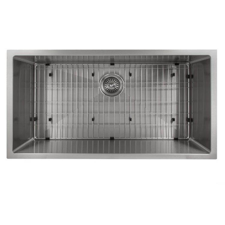 Meribel 36'' Undermount Single Bowl Sink in Stainless Steel