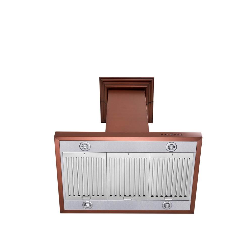 36'' Designer Series Copper Island Mount Range Hood