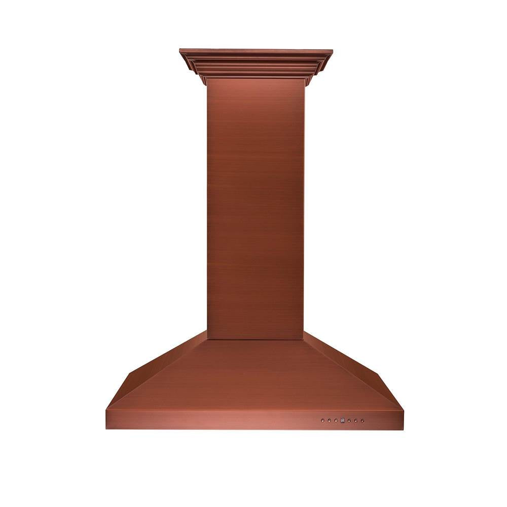 36'' Designer Series Copper Island Mount Range Hood