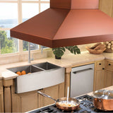 36'' Designer Series Copper Island Mount Range Hood