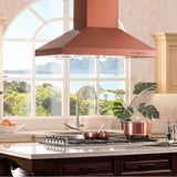 36'' Designer Series Copper Island Mount Range Hood