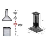 36'' Designer Series Oil-Rubbed Bronze Island Mount Range Hood