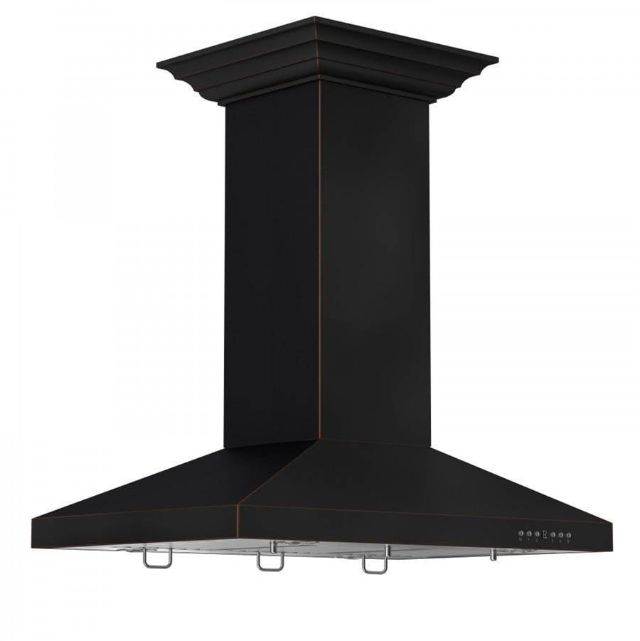 36'' Designer Series Oil-Rubbed Bronze Island Mount Range Hood