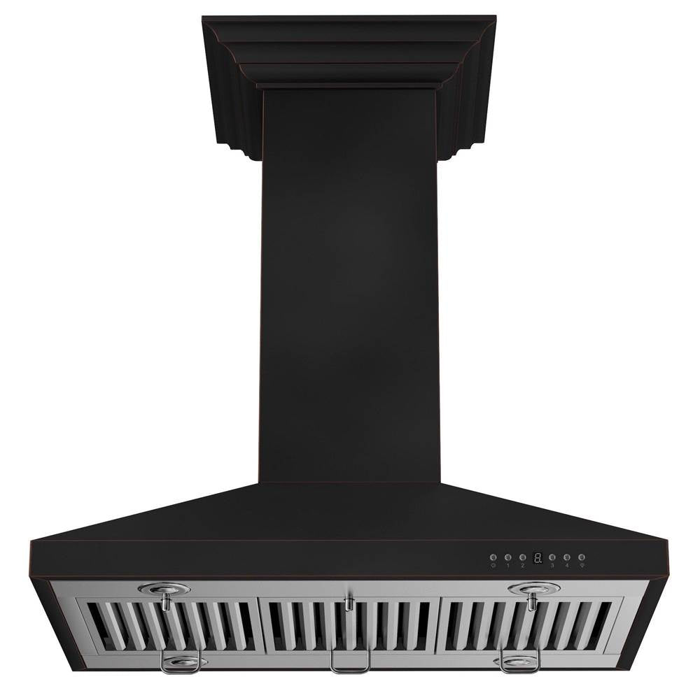 36'' Designer Series Oil-Rubbed Bronze Island Mount Range Hood