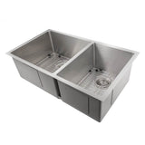 Chamonix 36'' Undermount Double Bowl Sink in Stainless Steel