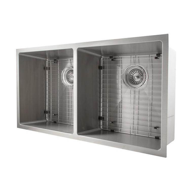 Anton 36'' Undermount Double Bowl Sink in Stainless Steel