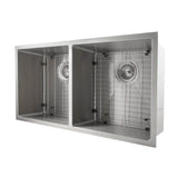 Anton 36'' Undermount Double Bowl Sink in Stainless Steel