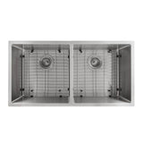 Anton 36'' Undermount Double Bowl Sink in Stainless Steel
