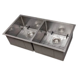 Anton 36'' Undermount Double Bowl Sink in Stainless Steel
