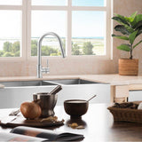 Courchevel Farmhouse 36'' Undermount Double Bowl Sink in Stainless Steel