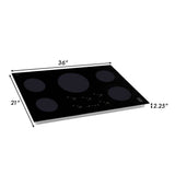 36'' Induction Cooktop with 5 burners