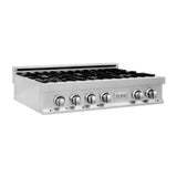 Z-Line - 36'' Porcelain with 6 Gas Burners - Stainless Steel