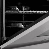 36'' Professional Dual Fuel Range in DuraSnow Stainless Steel with Black Matte Door
