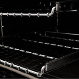 36'' 4.6 cu. ft. Electric Oven and Gas Cooktop Dual Fuel Range with Griddle and White Matte Door in Fingerprint Resistant Stainless