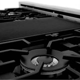 48'' Professional Dual Fuel Range in DuraSnow Stainless Steel with Black Matte Door