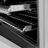48'' Professional Dual Fuel Range in DuraSnow Stainless Steel with Black Matte Door