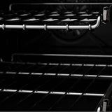 48'' Professional Dual Fuel Range in DuraSnow Stainless Steel with Black Matte Door
