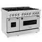 Z-Line - 48'' Professional 6.0 cu.' 7 Gas Burner/Electric Oven Range in Stainless Steel - Stainless Steel