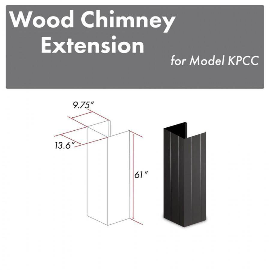 Z-Line - 61'' Wooden Chimney Extension for Ceilings up to 12'