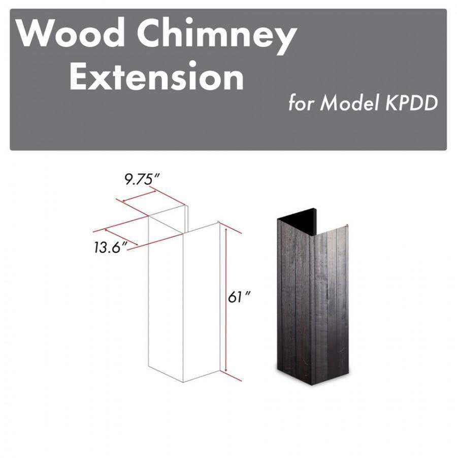 Z-Line - 61'' Wooden Chimney Extension for Ceilings up to 12'