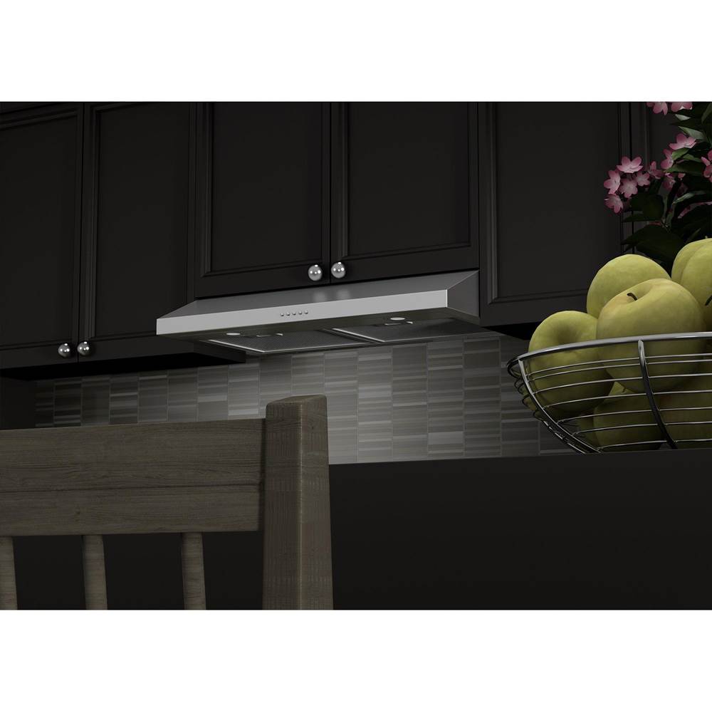 30'' 280 CFM Under Cabinet Range Hood in Stainless Steel - Hardwired Power